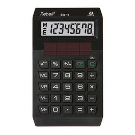 Rebell Calculatrice ECO 10, 8 chiffres, noir
