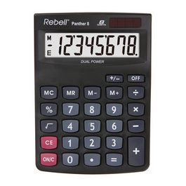 Rebell Calculatrice PANTHER 8 BX, 8 chiffres, noir
