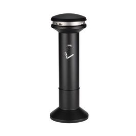 Rubbermaid Cendrier Infinity grande capacité, rond, noir