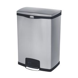 Rubbermaid Collecteur à pédale Slim Jim, en métal, 90 litres