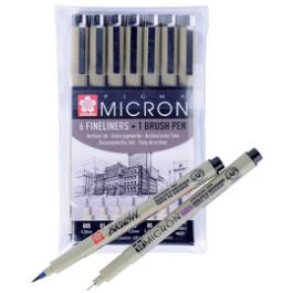 SAKURA Feutre fineliner PIGMA MICRON, étui 6+1, noir