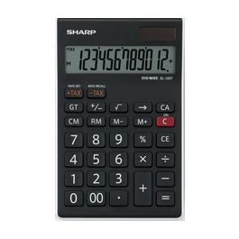 SHARP Calculatrice de bureau EL-125 TWH, solaire/pile