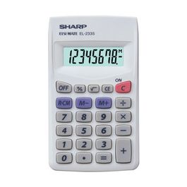 SHARP Calculatrice modèle EL 233S, alimentation par batterie