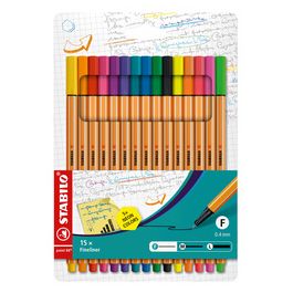 STABILO Feutre à pointe fine point 88, étui carton de 15