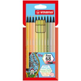 STABILO Feutre de coloriage Pen 68, étui carton de 10