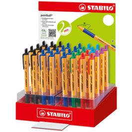 STABILO Stylo à bille rétractable, présentoir carton de 32