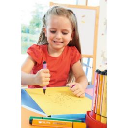 STABILO Stylo feutre Trio Scribbi, rose