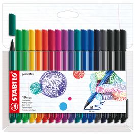STABILO Stylo-feutre pointMax, étui carton de 18