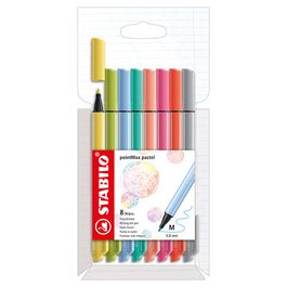 STABILO Stylo-feutre pointMax, étui carton de 8, pastel
