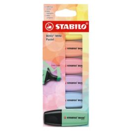 STABILO Surligneur BOSS MINI Pastel, étui carton de 6