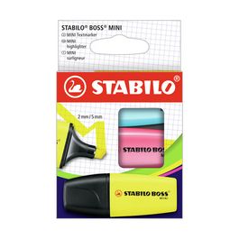 STABILO Surligneur BOSS MINI, étui en carton de 3
