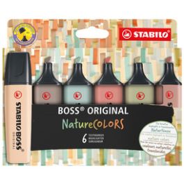 STABILO Surligneur "BOSS ORIGINAL" NatureCOLORS, étui de 6