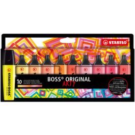 STABILO Surligneur BOSS ORIGINAL, étui carton ARTY de 10