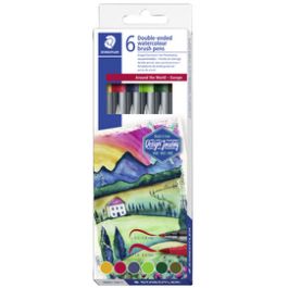 STAEDLER Feutre double pointe "Europe", étui en carton de 6