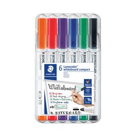 STAEDTLER Marqueurs pour tableau blanc Lumocolor, étui de 6