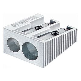 STAEDTLER Taille-crayon à 2 trous en métal, argenté