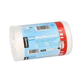 STARPAK Sac poubelle HDPE, 18 litres, blanc