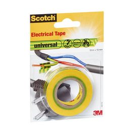 Scotch Ruban isolant universel, 15 mm x 10 m, jaune / vert