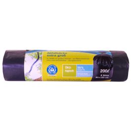 Secolan Sac poubelle, extra grand, noir, 200 litres