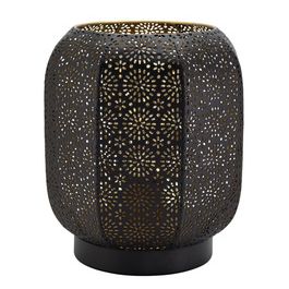 Securit Lampe de table à LED rechargeable MARRAKECH, noir/or