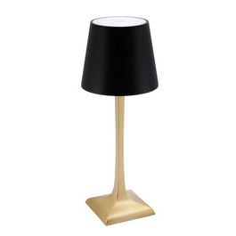 Securit Lampe de table à LED rechargeable ROME, or/noir