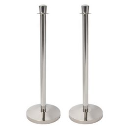 Securit Set de 2 poteaux d'accueil CLASSIC, chrome