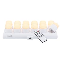 Securit Set de bougies LED rechargeables AMSTERDAM, blanc