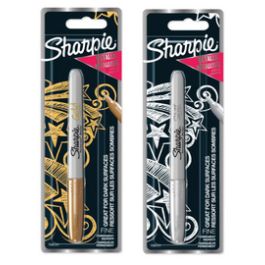 Sharpie Marqueur permanent métallisé, en blister, argent