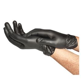 Spontex Gants en vinyle Extra Black, taille: M, noir