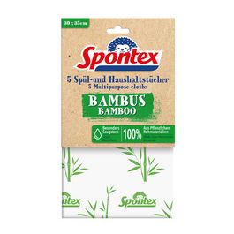 Spontex Torchon Bambus, pack de 5