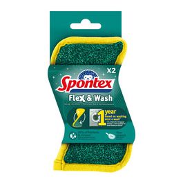 Spontex Éponge Flex & Wash, pack de 2