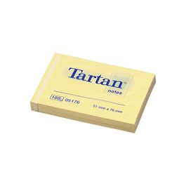 Tartan Bloc-notes repositionnable, 51 x 38 mm, jaune