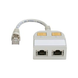 Telegärtner T-Adaptateur avec câble de raccordement, Cat.5e,