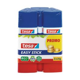 Tesa ecoLogo Bâton de colle Easy Stick, pack promo 3x 25 g
