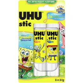 UHU Bâton de colle stic Bob l'éponge, 2 x 21 g, blister