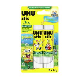 UHU Bâton de colle stic ReNATURE Bob l'éponge, 2 x 21 g