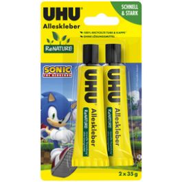 UHU Colle universelle ReNATURE SONIC, sans solvant, 2x 35 g