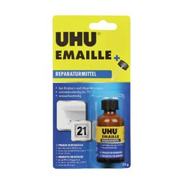 UHU Produit de réparation ÉMAIL, flacon à pinceau de 23 g