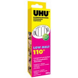 UHU Recharge de colle Low Melt, 200 g, transparent