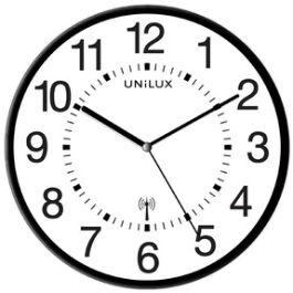 UNiLUX Horloge murale radio-pilotée "MAXI WAVE", noir