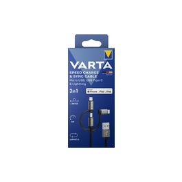VARTA Câble de chargement Speed Charge & Sync cable 3en1