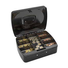 WEDO Caisse à monnaie avec serrure à combinaison, noir