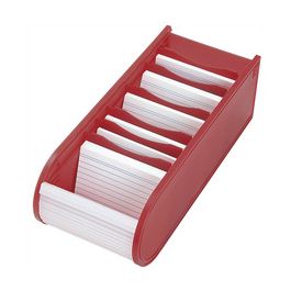 WEDO Fichier éducatif A8 paysage, 100 fiches, rouge