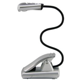 WEDO Lampe de lecture LED avec clip, mobile, 1 LED, noir