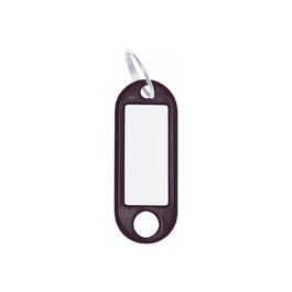 WEDO Porte-clés avec anneau, diamètre: 18 mm, noir