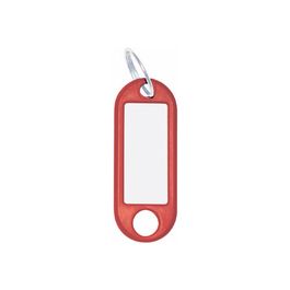 WEDO Porte-clés avec anneau, diamètre: 18 mm, rouge