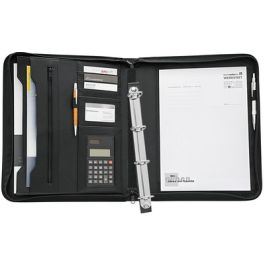 WEDO Porte-documents, A4, avec calculatrice, couleur: noir
