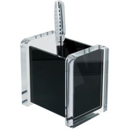 WEDO Pot à crayons "acrylique exclusif", transparent/noir