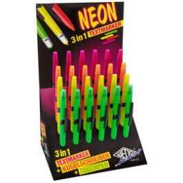 WEDO Stylet 3-en-1 NEON, présentoir de 24 x24