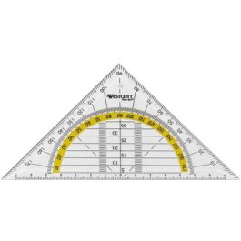 WESTCOTT Equerre géométrique, hypoténuse: 140 mm